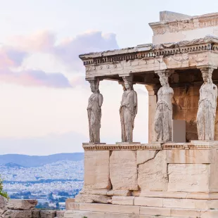 Erechtheion in Acropolis of Athens, Greece