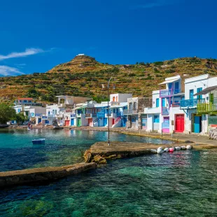 Greek fishing village Klima on Milos island, Greece
