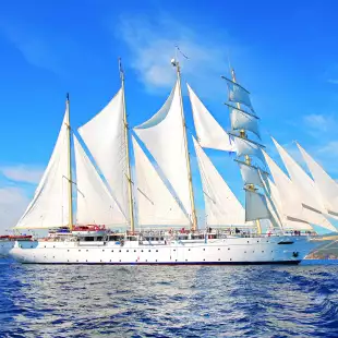 Exterior view of the Star Flyer ship at sea