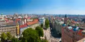 Panorama of Vienna from the House of the Sea in Austria