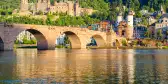 The Karl Theodor bridge over the Neckar river in Heidelberg, Germany