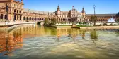 Plaza de España canal plaza in Seville, Spain.