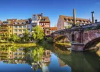 Old town on the Pegnitz River in Nuremberg, Germany