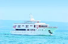 Exterior of the MS Adriatic Sun ship sailing on a sunny day