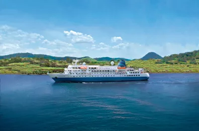Exterior of the MS Seaventure at sea