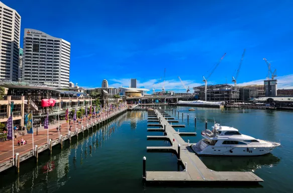 Sunny afternoon in Darling Harbour in Sydney
