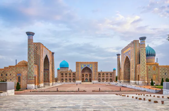 Historic Registan square in Samarkand, Uzbekistan
