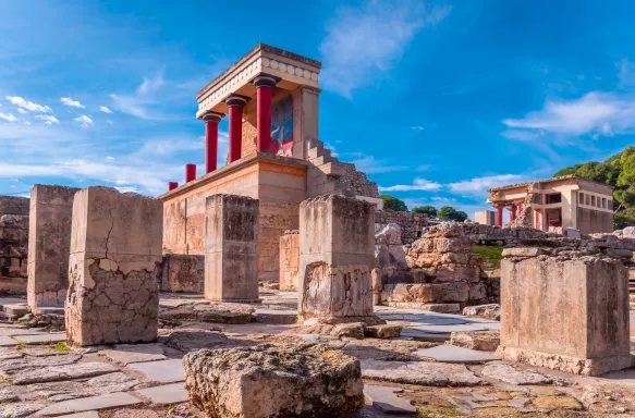 Ruins of the famous Minoan palace of Knossos, Greece