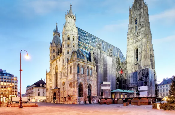 View of St. Stephan Cathedral in Vienna, Austria