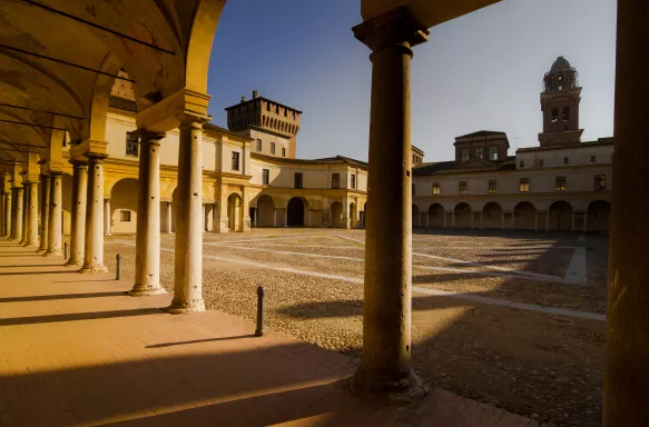 Mantua Square at golden hour in Lombardy, Italy
