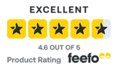 Feefo rating Excellent, 4.6 out of 5 stars.