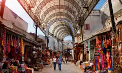Covered markets of Rue des Consuls in the Medina, Rabat, Morocco