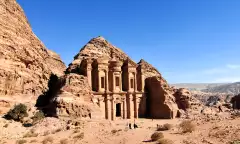 The Ad Deir monastery temple in Petra, Jordan