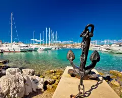 Sailing harbour at the Adriatic town of Rogoznica in Dalmatia, Croatia