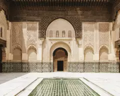Courtyard of Ali Ben Youssef Madrasa (Marrakech, Morocco)