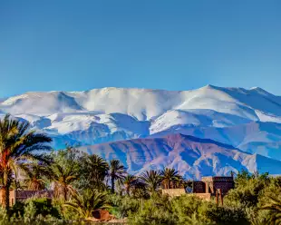 snow capped peaks of Atlas Mountains