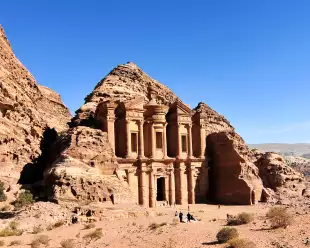 The Ad Deir monastery temple in Petra, Jordan