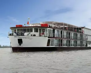 Front shot of the Mekong Prestige 2 ship