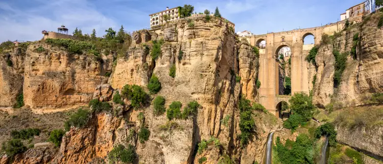 Ronda, Spain at the Puente Nuevo Bridge.