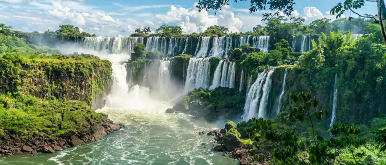 The Iguazu Falls at Argentinian National Park in Argentina