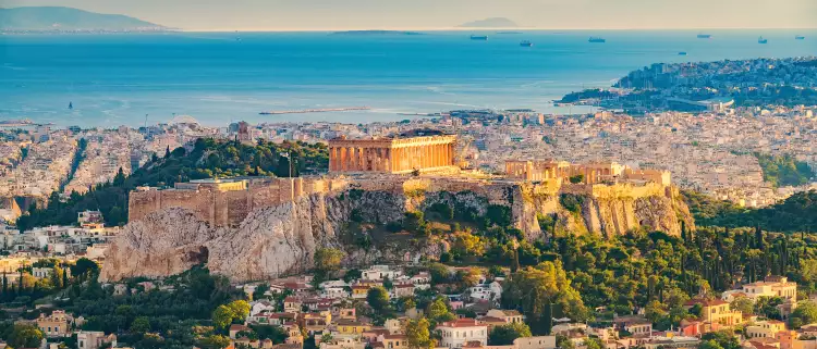 Aerial view of Athens, greece