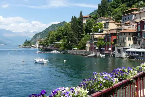 Lake Como seen from lunchtime restaurant in Varenna