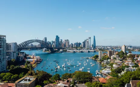 Cityscape of Sydney with Harbour Bridge