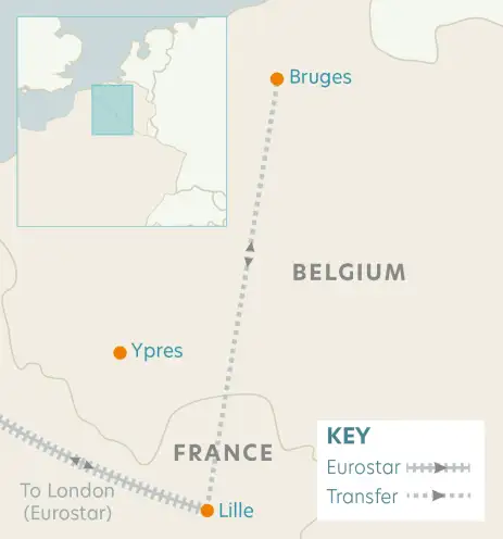 Route map of Burges Tour
