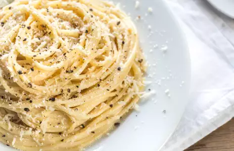 Plate of carbonara