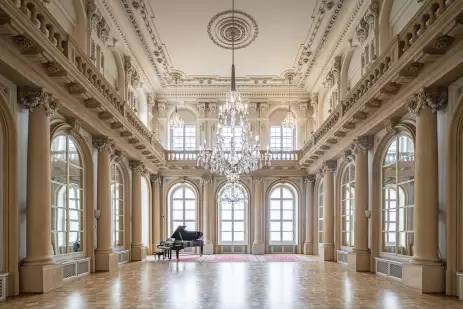 Primate's Palace Hall of Mirrors with piano